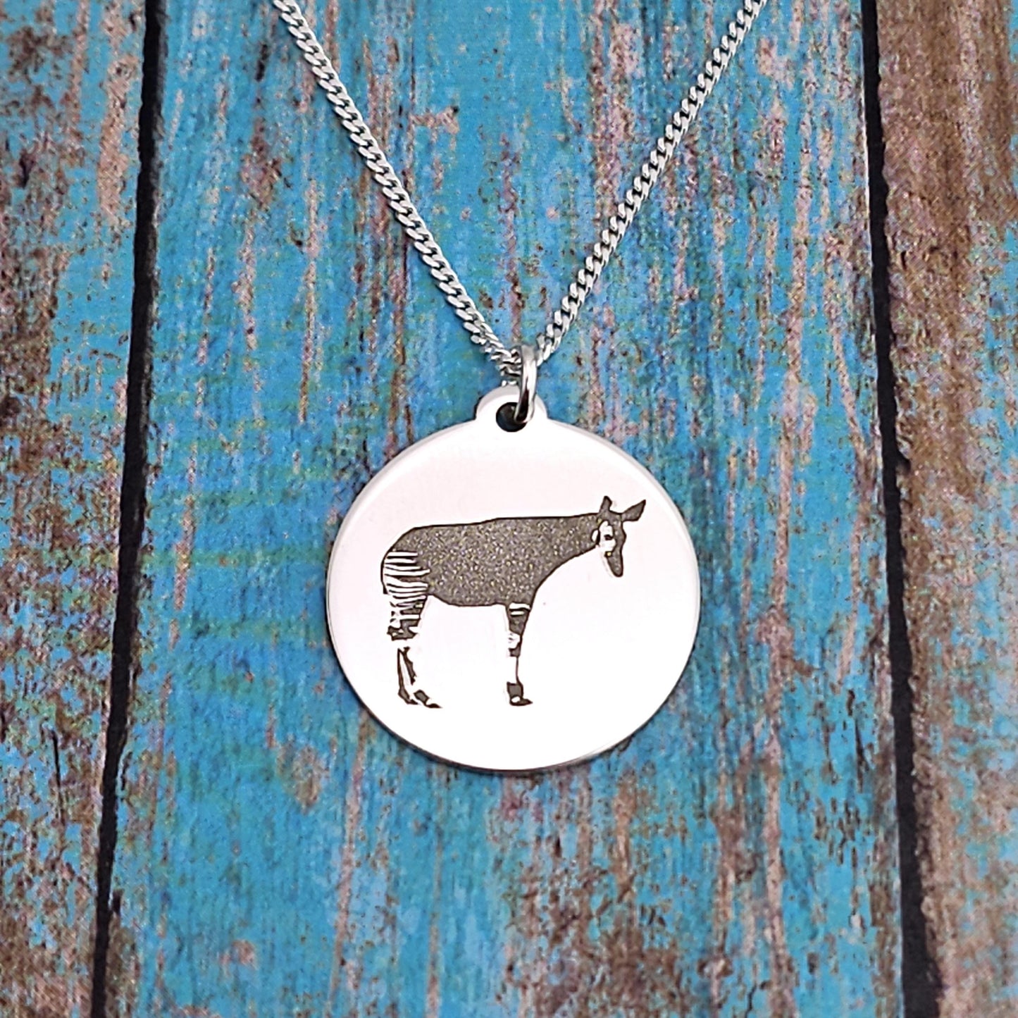 Okapi Engraved Necklace - Talisman Trove