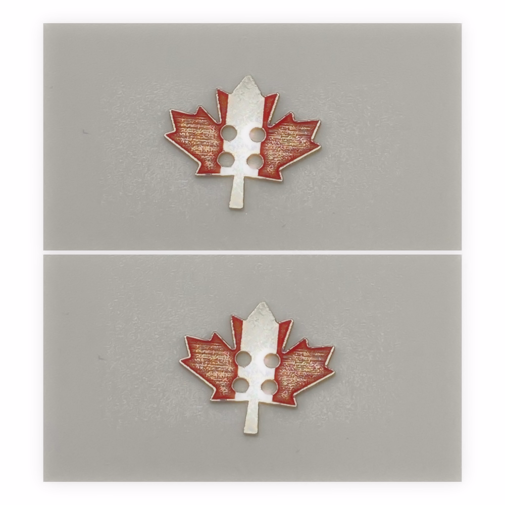 Canada Maple Leaf Flag Button