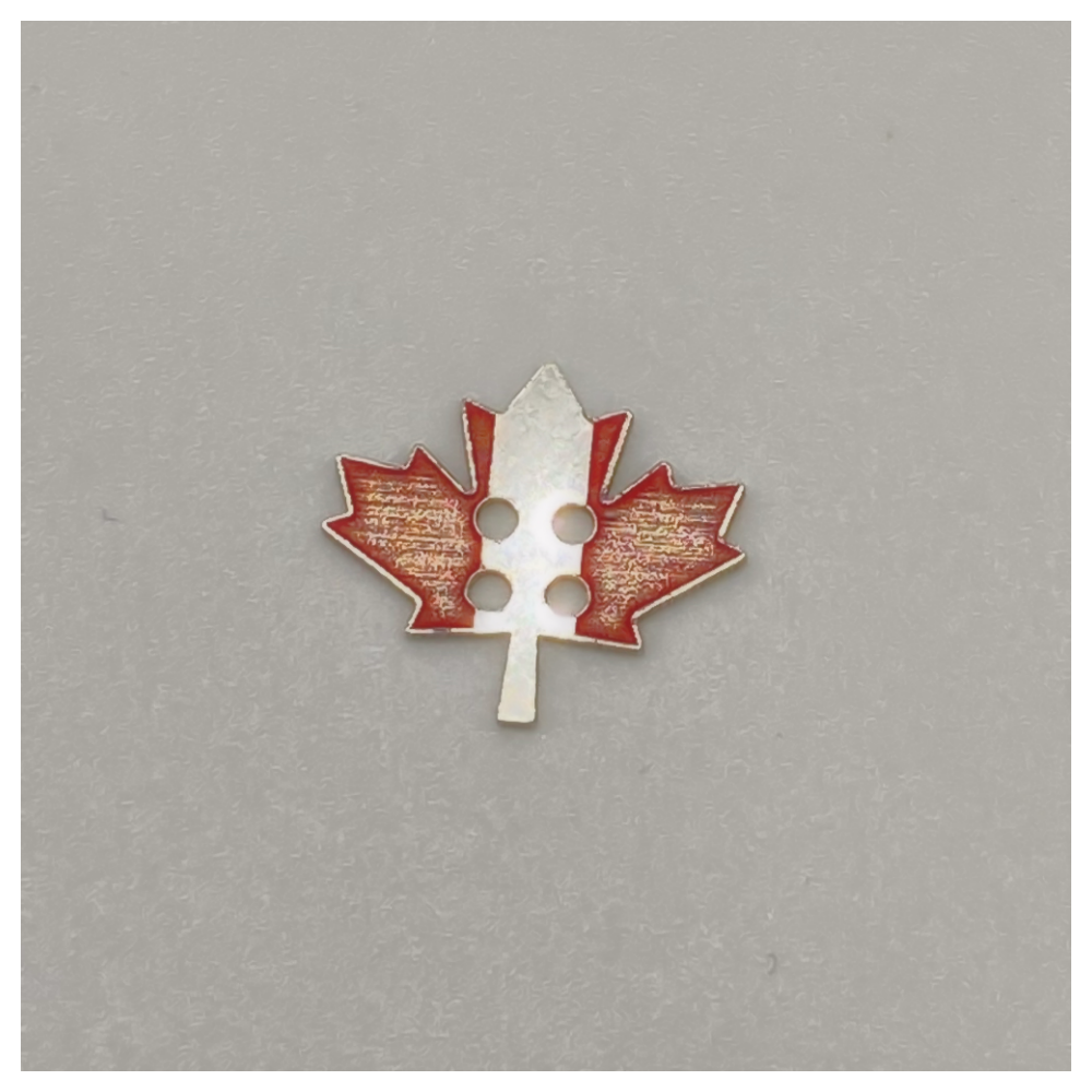 Canada Maple Leaf Flag Button